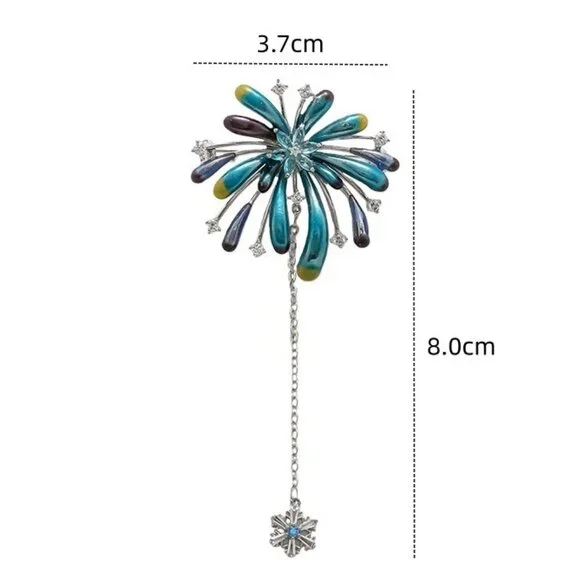 Vintage Gold Tassel Flower Brooch Elegant - Picture 2 of 6